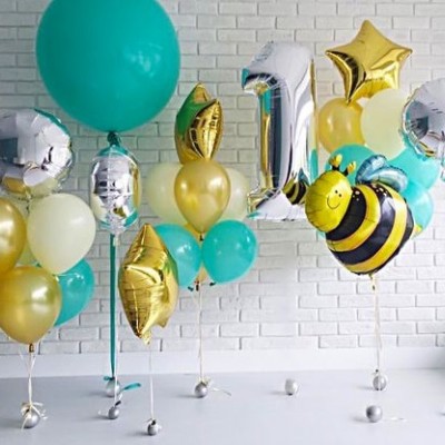 Гелиевые шары на годик Пчелка