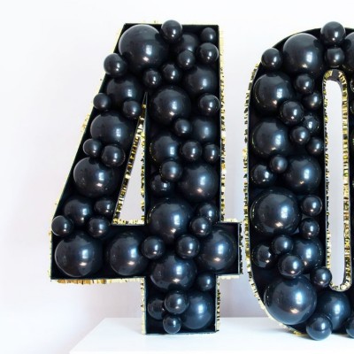 Каркасные цифры с шарами 40 лет